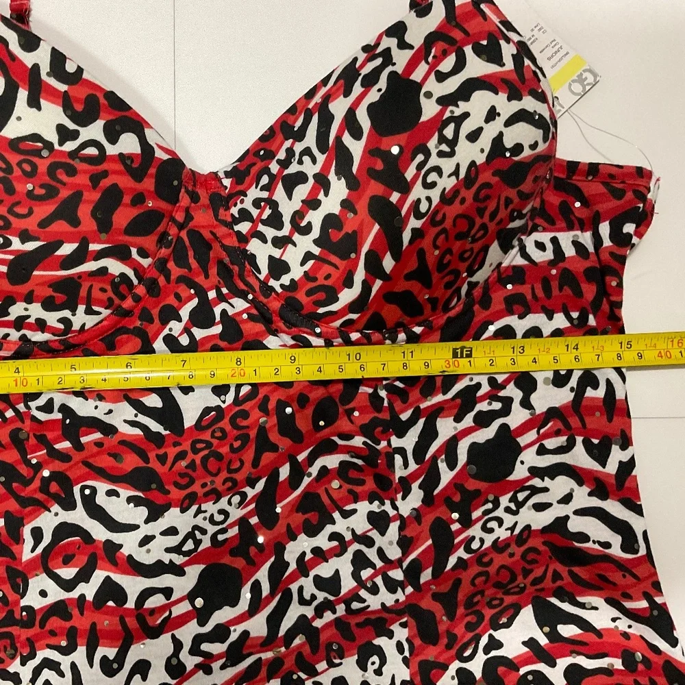 Bongo Ciara Red Corvette Animal Print Juniors Cami Top XL From Sears - Picture 12 of 14